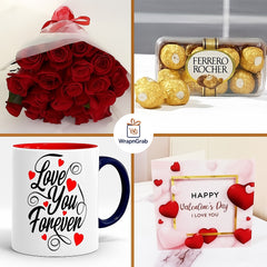 16 Pcs Ferrero Rocher with Roses and Mug