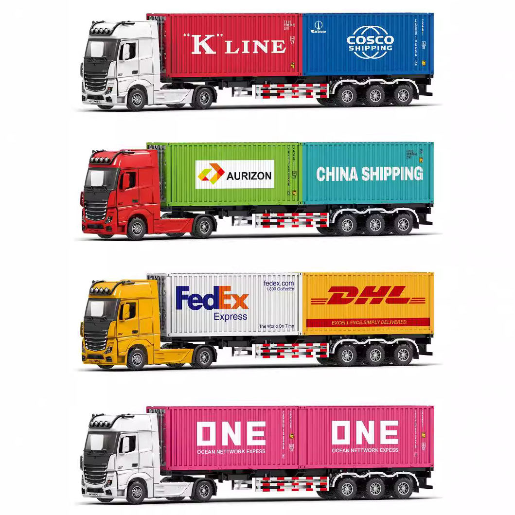  Container Tractor Truck Model Alloy Metal