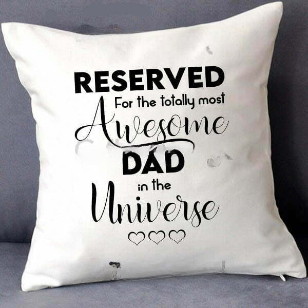 Personalized Reserved for Dad Cushion 