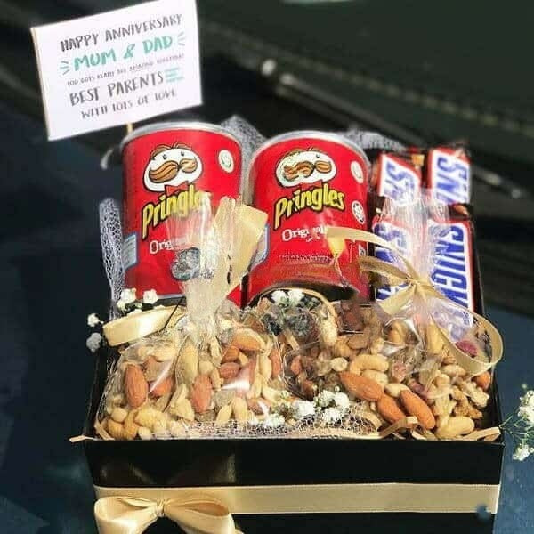 Dry Fruit Box with Chocolates & Pringles 