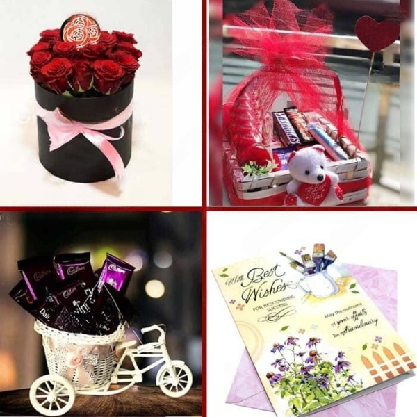 Imported Roses & Mega Chocolate Basket 