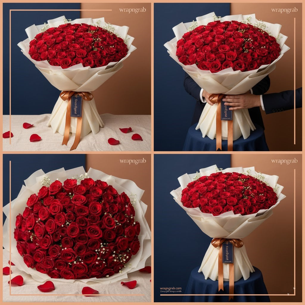 large roses bouquet