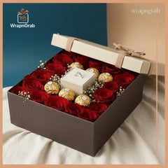 rocher with roses and ring